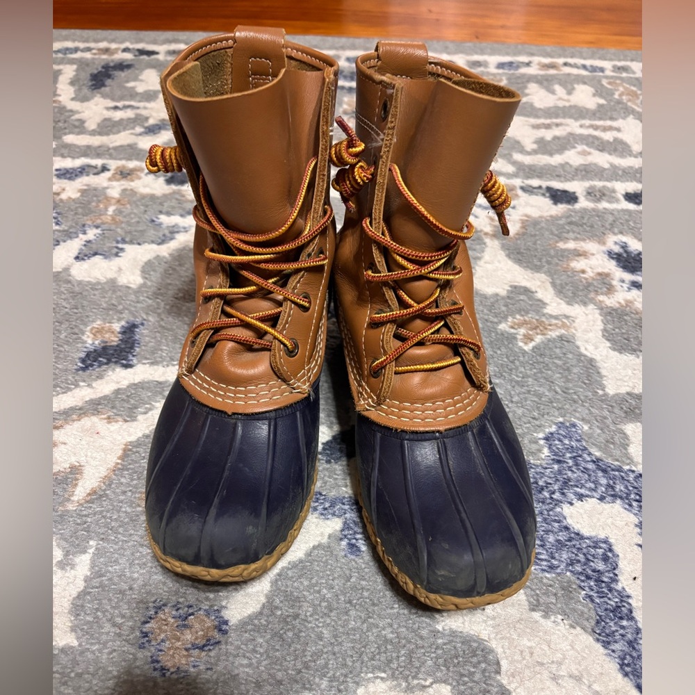 Vintage LL Bean duck Boots blue size 6 marked BM
